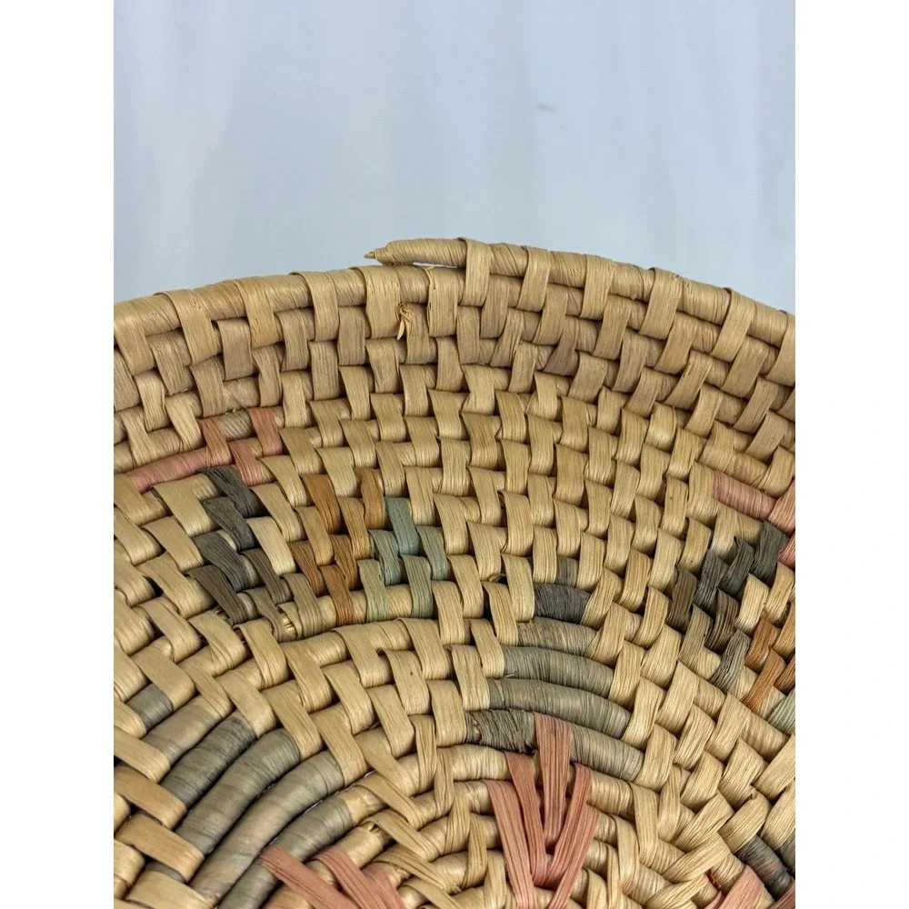 Vintage Southwestern Hand Woven Coil Basket Bowl‎ Native Style Wall Decor 16